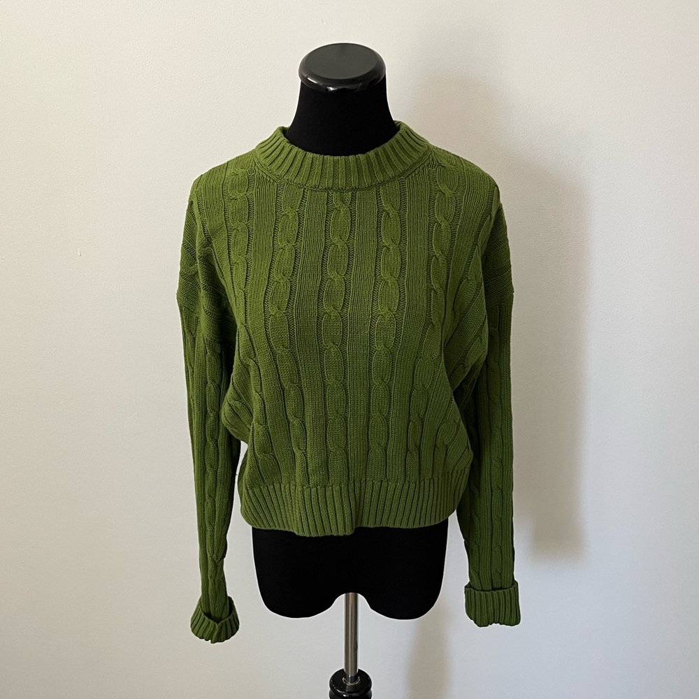 GAP Olive Cable Knit Sweater